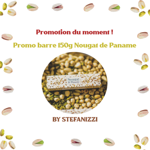 Promo barre 150g de Nougat de Paname petit fond blanc | Nougat de Paname